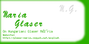 maria glaser business card